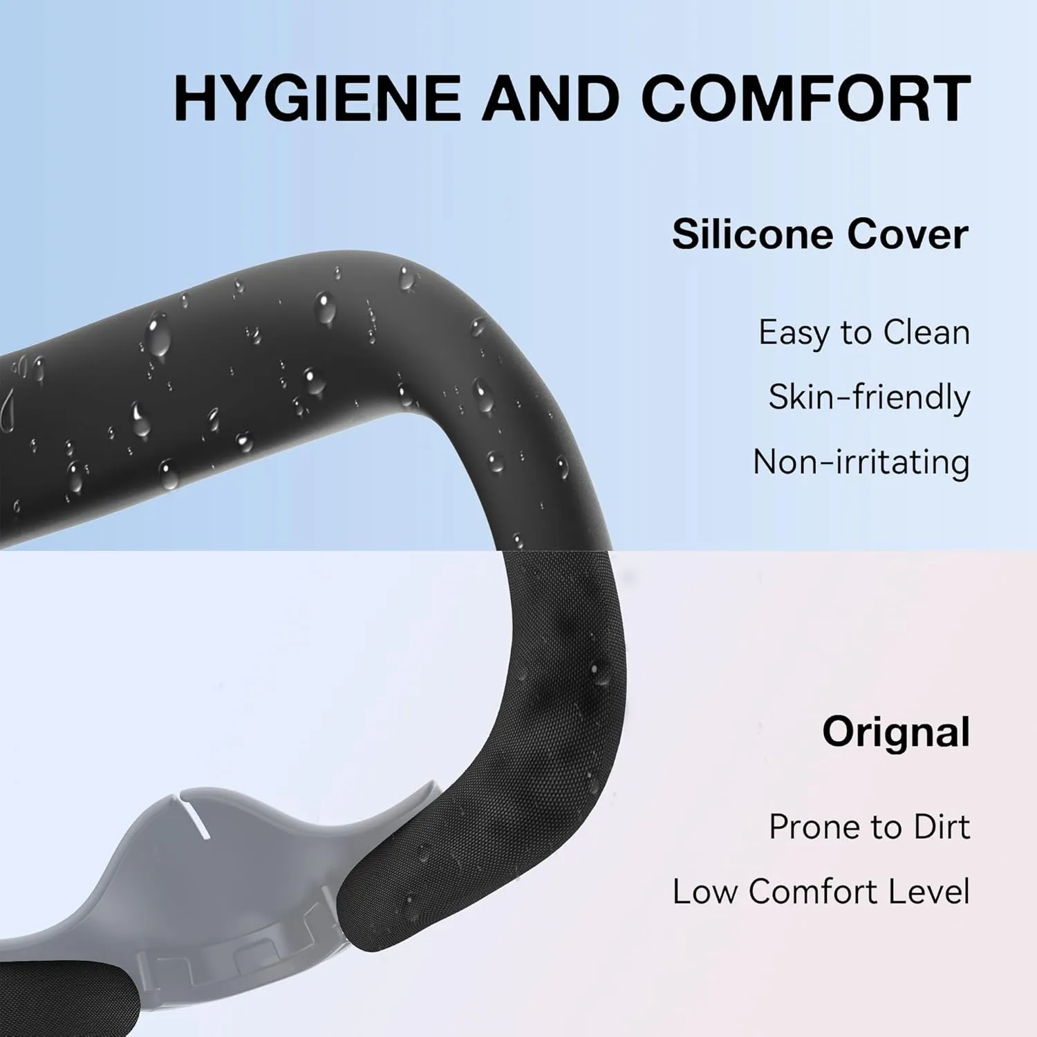 APEXINNO VR Silicone Face Pad Cover and Anti-Leakage Nose Pad for Meta Quest 3 Original Headset Accessories, VR Face Cushion and Light Blocker for Oculus Quest 3 Headset (Black)