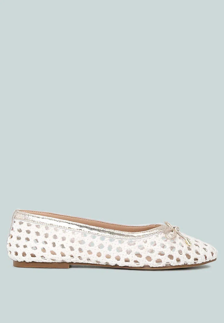 Brionna Cotton Mesh Flat Ballerinas