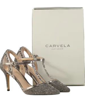 Carvela Grey Kankan Jewel Court Shoes UK 6 EU 39 👠
