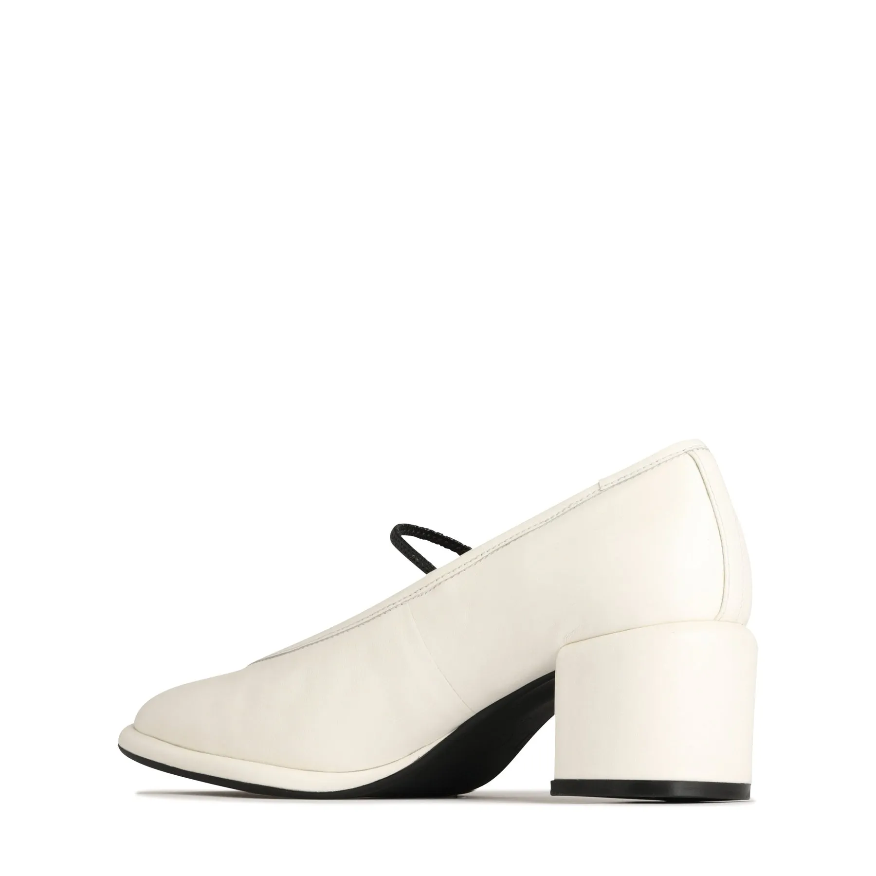 DARCELLA LEATHER BALLERINA HEELS