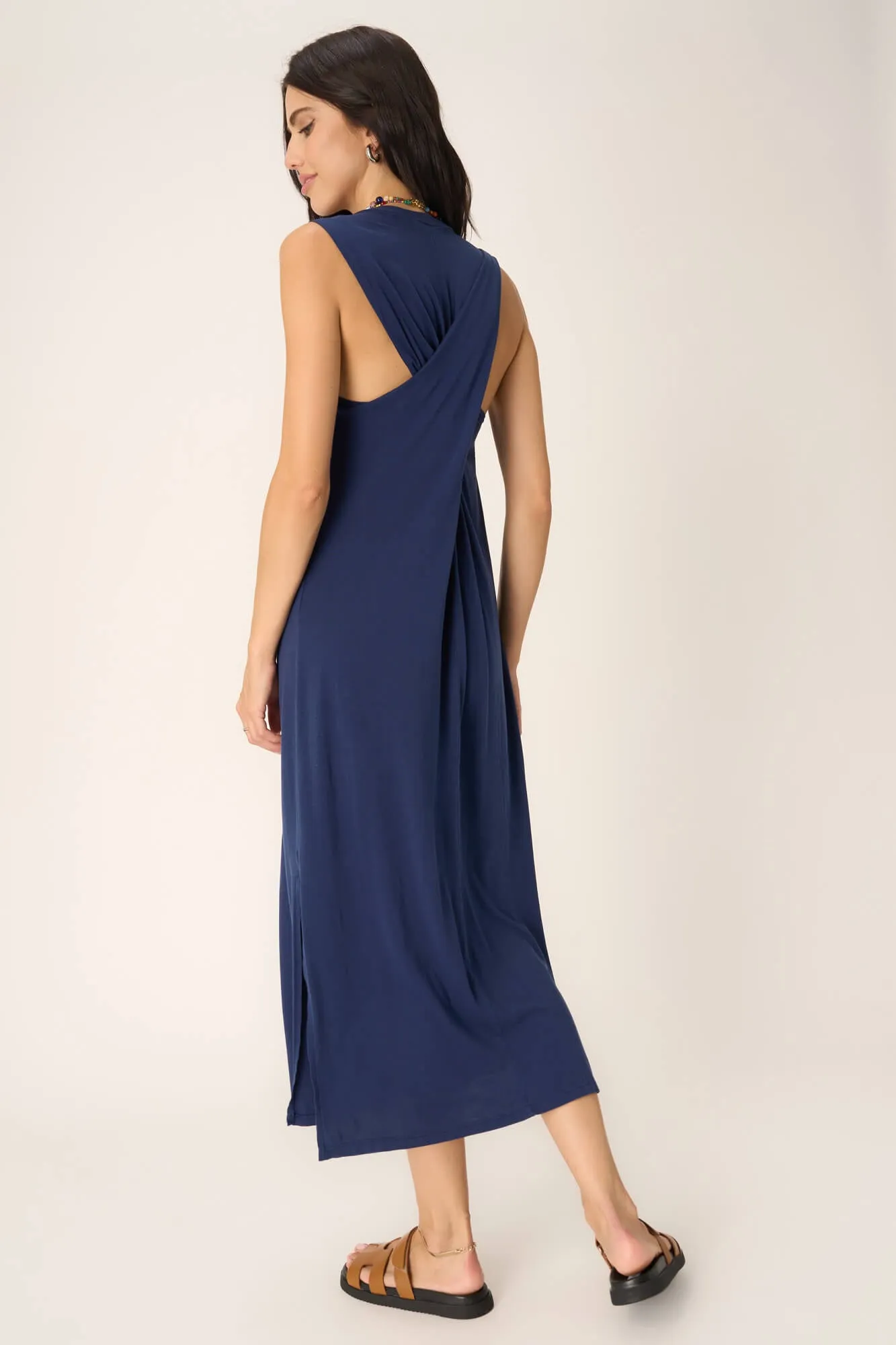 Darla Twist Back Washed Tank Dress - DW Navy Bliss