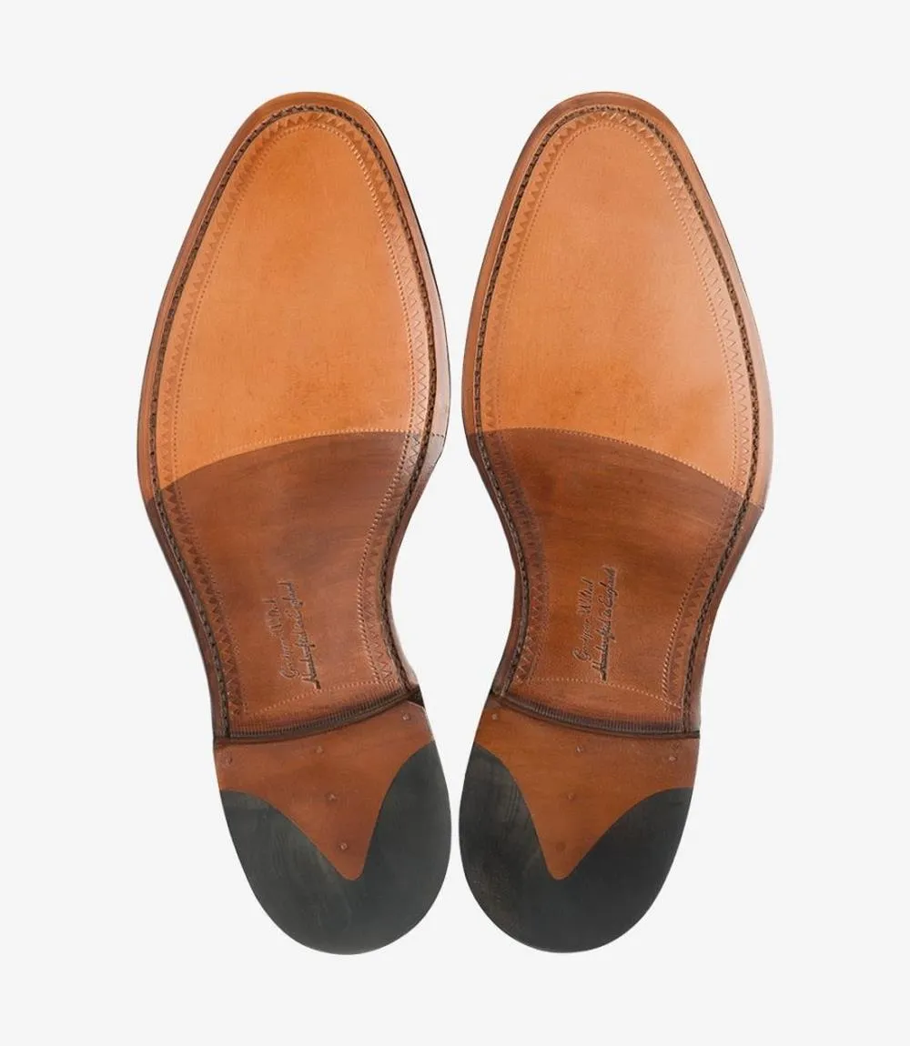LOAKE BUCKINGHAM BLACK OXFORD BROGUE LEATHER SOLE F-MEDIUM