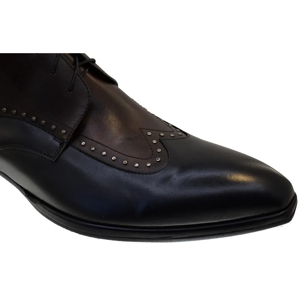 Men's Italian Shoes Jo Ghost 1824 Black Brown Leather Brogues Boots last pair size 45
