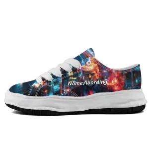 Personalized Trump Sneakers, Custom Patriotic Canvas Shoes, Bio-degradable Unisex Shoes