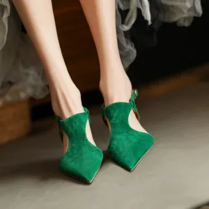 pointed open toe heels with ankle strap