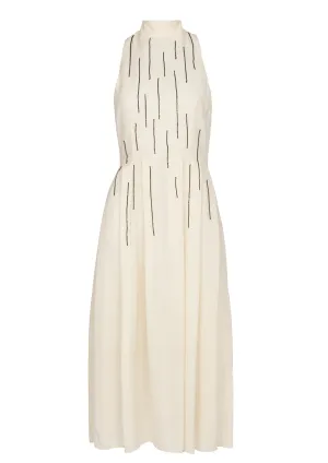 Sarah High-Neck Crystal Embellishments Dress