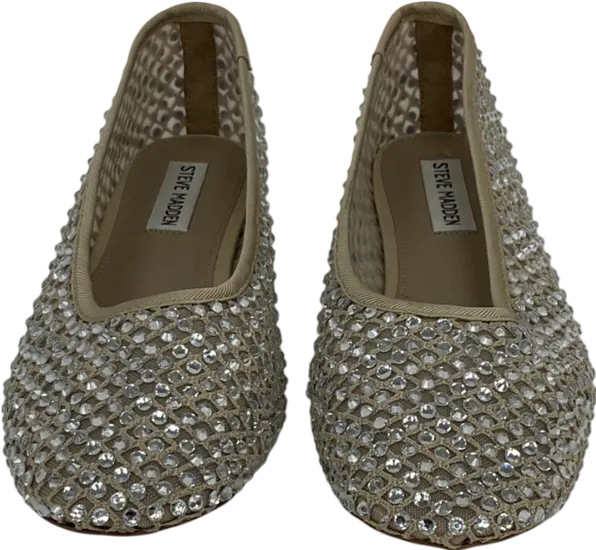 STEVE MADDEN Nude Auden Mesh Ballerinas UK 6 EU 39 👠