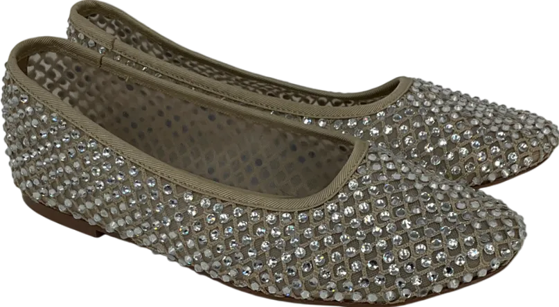 STEVE MADDEN Nude Auden Mesh Ballerinas UK 6 EU 39 👠