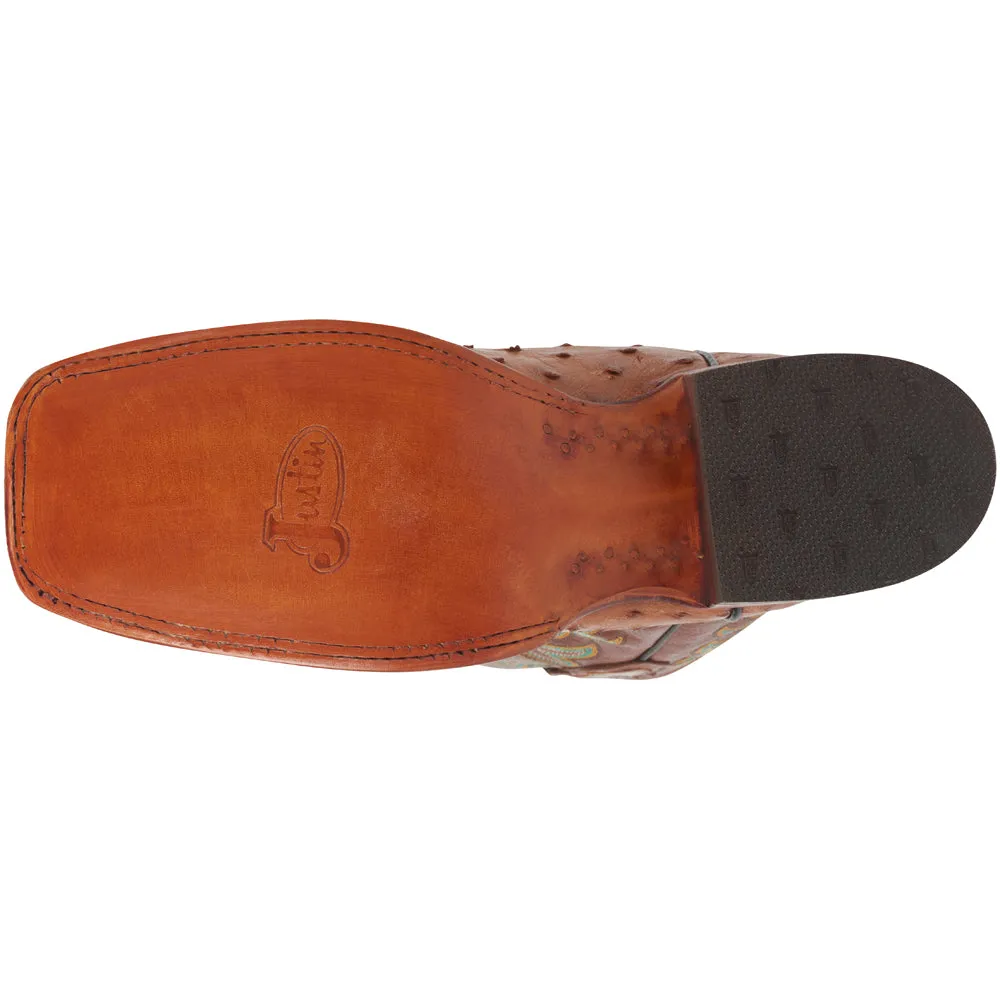 Truman 11 Inch Full Quill Ostrich Square Toe Cowboy Boots