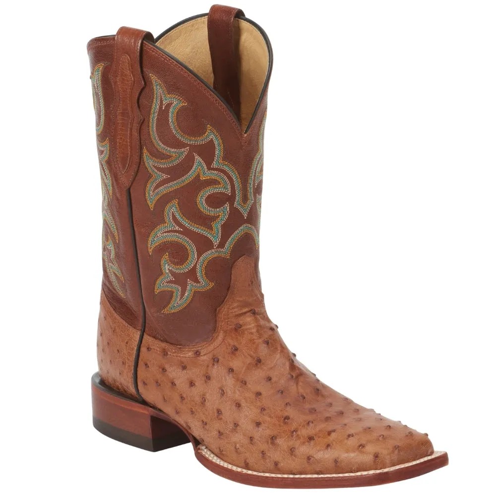 Truman 11 Inch Full Quill Ostrich Square Toe Cowboy Boots