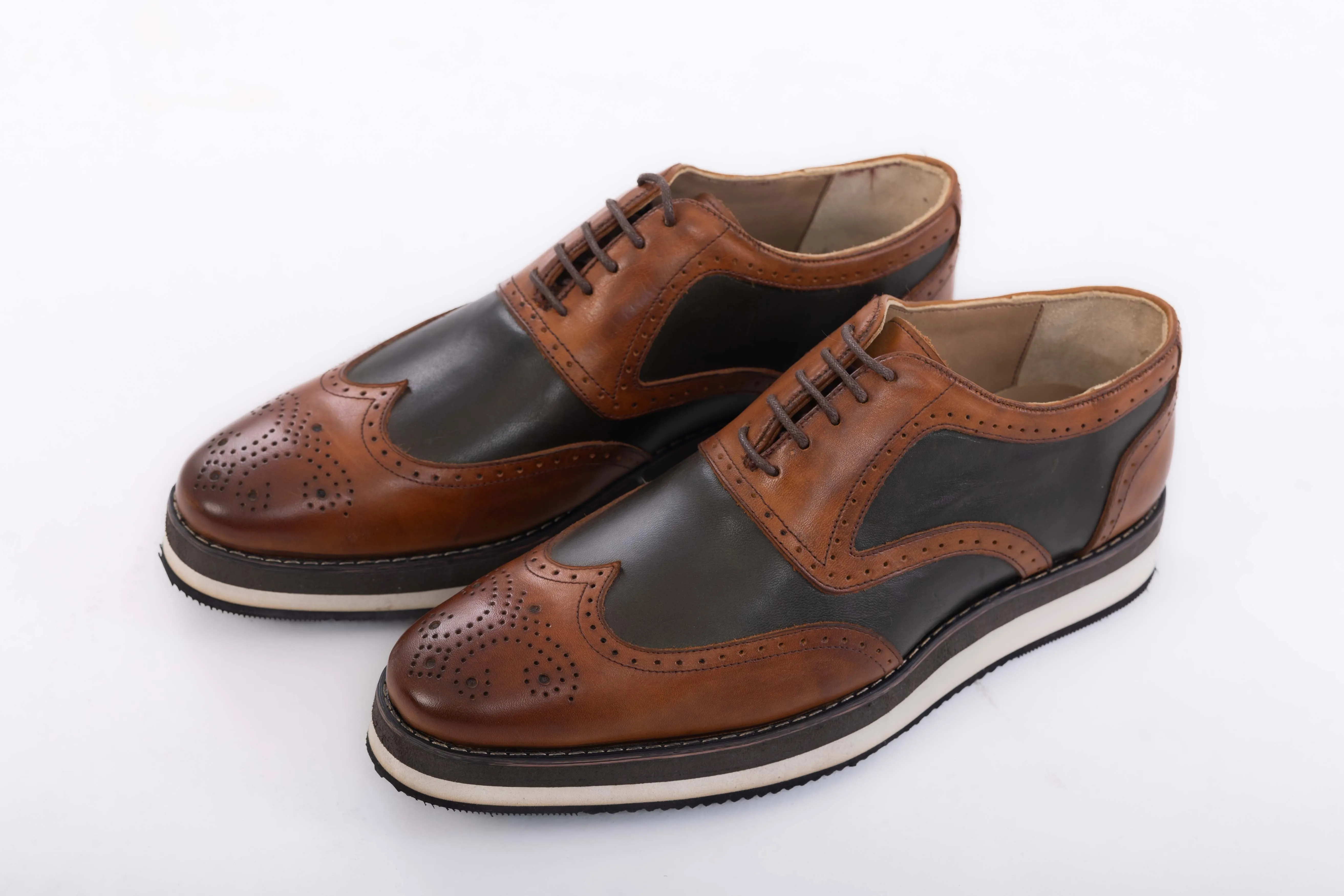 two tones shoes-olive